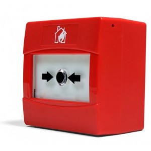 Vimpex SY-RF02 Sycall Resettable Call Point - Red - Flush Mount - Double Pole Changeover